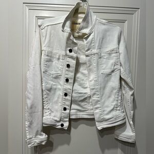 L'AGENCE Celine Distressed Denim Jacket Size S